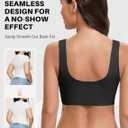 Avidlove Women's Comfy Pullover Wireless Bra Seamless Bralettes No Underwire T Shirt Wirefree Wide Straps Sleep Everyday Bras (Large, Black)