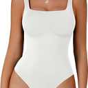 OPOIPIN Women's Square Neck Sleeveless Sexy Backless Slim Fit BodySuit Leotard Tank Top- XS/S