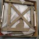 Signature Design by Ashley Aldwin Farmhouse Square End Table with Crossbuk Details, Light Brown