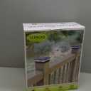 Solar Post Cap Lights 12 Pack, Fence Post Solar Lights, Warm White/Cool White Lighting, Black Waterproof Outdoor Post Lights for Garden Patio Porch, 4x4, 5x5 or 6x6 Vinyl/Wooden Posts