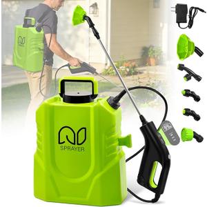 Battery Powered Backpack Sprayer 3 Gallon, 45 PSI Garden Sprayer with 3 Adjustable Pressures & Digital Display, Electric Pump Sprayer with 2.2Ah Battery, Telescopic Wand, 5 Nozzles for Yard Lawn