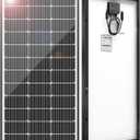 JJN 100 Watt Solar Panels, 10BB Monocrystalline 12V 100W Solar Panel, 23% High Efficiency PV Module Power Charger for RV, Home, Farm, Boat, Caravan and Off-Grid Applications