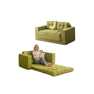 YOSHOOT Loveseat Sleeper Sofa, 55" Convertible Sofa Bed Couch Futon Couches for Living Room, 3-in-1 Pull Out Floor Couch with Reclining Backrest and Pillows