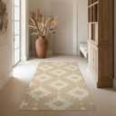 3x5 ft Boho Rugs for Entryway Washable Area Rug, Non Slip TPR Backed Entry Rug Woven Indoor Door Mat Cotton Livingroom Rugs Floor Carpet for Entryway, Foyer, Backdoor, Khaki