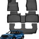 Auxko Floor Mats Fits for Ford Explorer 2026 2025-2020 7 Seat | All Weather,All Season,Odorless,Anti Slip,Rain&Salt Resistant,TPE Material,Black,Accessories