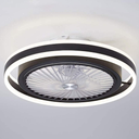 Ceiling Fans with Lights and Remote Control 62W Modern LED Dimmable Fan Ceiling Light Chandelier Bedroom Quiet Timer 3 Speeds Invisible Fan Light Ceiling Smart Living Room Ventilator Lamp Black