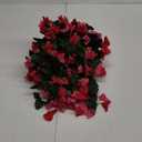 Bougainvillea Artificial Hanging Flowers Plants for Outdoors Decoration, 2pcs Fake Flowers Silk Bougainvillea Vines Realistic UV Resistant Faux Flowers for Outdoor Planters Porch Patio, Mix (Hot Pink + Red)