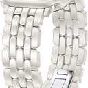 TOYOUTHS Designer Vintage Dressy Bracelet for Apple Watch Band Women 38/40/41/42mm(Series 11/10), Stainless Steel Elegant Luxury Metal Strap for iWatch Series 11 10 9 8 7 6 5 4 SE/Ultra 3 2 1