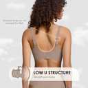 Seamless Wireless Bra for Women with Support - No Underwire Full Coverage Push Up Comfort Bras - Back Fat Smoothing No Wire Bralette for Womens (Coffee, XXL) (XXL)