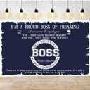 Best Boss Ever Thank You Boss Banner Happy Boss's Day Photo Backdrop  for National Boss Day Office Celebration Party Decorations and Supplies, 71 x 43 Inches Polyester Banner for Home