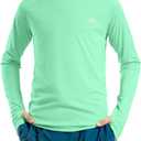 Boy's UPF 50+ Sun Protection Shirt Long Sleeve Swim Shirts Youth Fishing Shirt (Green)12-13 Y