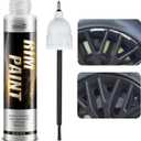 Gloss Black Rim Touch Up Paint, Efficient Car Alloy Wheel Scratch Repair Kit, Quick and Easy Remover Curb Rash, Universal and Color Accurate, Long lasting, Resists Water, Uv Rays