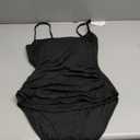 Eomenie Women's Swimsuit Tankini Tummy Control Bathing Suits Two Piece Full Coverage Slim Swim Suits with High Waisted Bottom (Black, Small)