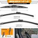 OEM Windshield Wiper Blade Replacement for GMC Terrain Chevy Equinox 2010-2017 Original Equipment Wiper Blade Set- 24+17+13 (Set of 3)