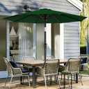 AreShark 9 FT Patio Umbrella for Outdoor, Outdoor Table Umbrella with Push Button Tilt and Crank, Outdoor Patio Umbrellas with 8 Sturdy Ribs for Market, Garden, Pool (Dark Green)