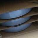 famiware Annecy Pasta Bowls Set of 4, 24 oz Salad Bowl Plates, Stoneware Dinnerware/Dishware/Plateware Set for Serving, Dining, Noodles - Microwave & Dishwasher Safe, Reactive Glaze, Reactive Blue