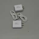 2Pack iPhone 17/16/15 Pro Max USB C to C Woven Cable Cord,PD 40W Type C Apple Charger 4 Port Wall Plug with 3FT USB C-C Fast Charging Woven Cord for iPhone 17 Air/16e/17/16/15/15 Plus/Pro/Pro Max/iPad (White)