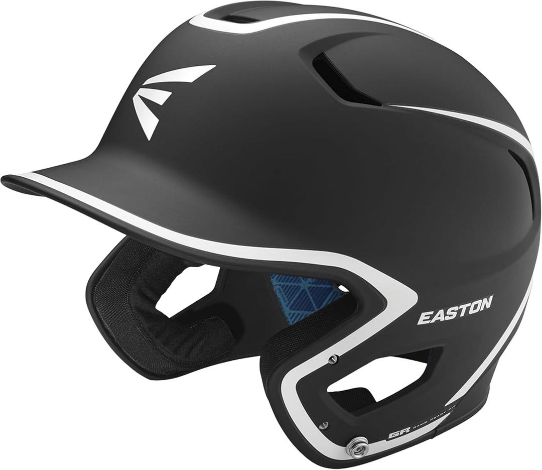 Easton | Z5 2.0 Batting Helmet | Baseball | Junior (6 1/2" - 7 1/8") | Matte Two-Tone Black/White