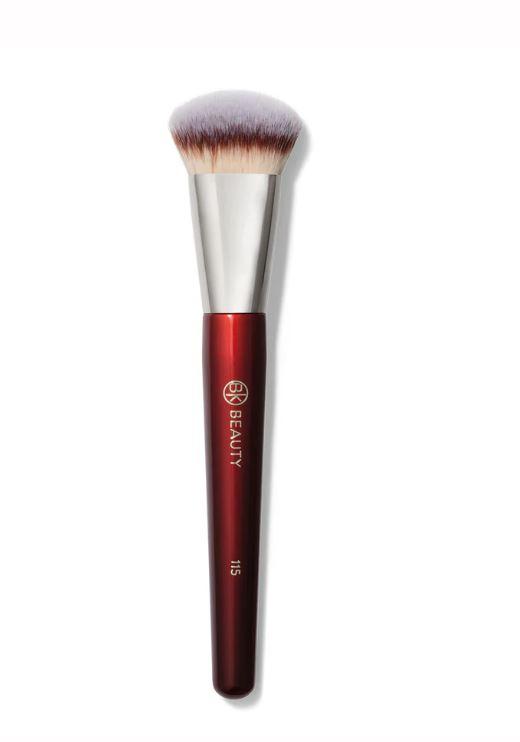 BK BEAUTY 115 MEDIUM CONTOURED FOUNDATION BRUSH – Contoured Foundation Brush for Liquid Makeup,  Foundation Makeup Brushes, Face Brush For Liquid Or Cream Foundation