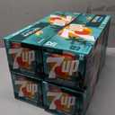 4 x 7UP Tropical Zero Sugar Soda, 12 fl oz cans, 12 pack, Expiry: 10/11/26