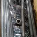 YITAHOME Outdoor Dog Enclosure with Metal Dog Gate, 7.5'x7.5' Dog Kennel Outside with Roof, Dog Fence Outdoor for Yard (silver)