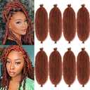 8 Packs Springy Afro Twist Hair 16 INCH Pre-fluffed Naturaly Twist for Protective Styling Marley Crochet Twist Braiding Hair for Black Women (16inch, 350)