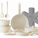 Astercook Pots and Pans Set Non Stick, Ceramic Cookware Set Non Toxic, 18 Pcs Dishwasher Safe Induction Cookware for Everyday Cooking & Kitchen Gifts