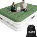 2025 Upgraded Queen Air Mattress with Built in Pump16'' Comfort Blow up Mattress, Quiet Surface Portable Inflatable Mattress, Air Bed with Storage Bag for Guests, Home, Camping, 660 lbs Max