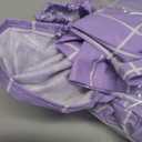 Erosebridal Purple Checkered Couch Cover Geometric Gingham Plaid Soft Sofa Cover 71" x 118" Buffalo Plaid Grid Sofa Slipcover Modern White Grids Lines Couch Protector