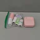 Sticker Printer Print Pods, Little Printer with 7 Rolls Thermal Printing Paper, Inkless Sticker Maker Bluetooth for DIY,Crafts,Journal,Study,Work,Compatible Phone&Tablet (Pink)