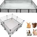 DZWLKJ Guinea Pig Cage Liner Tarp Bottom Waterproof and Washable Base Also for Rabbits, Bunny, Chinchesillas, Hedgehog, Ferrets and Other Small Animals.(24x24 inches)