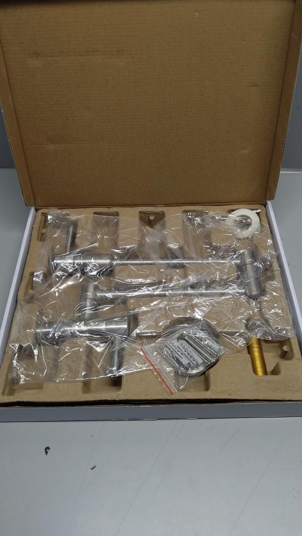 MSTJRY Brushed Pot Filler Faucet Wall Mount Commercial Kitchen Faucets Stainless Steel Stretchable Double Joint Swing Arm Single Hole Two Handle Kitchen Stove Faucet