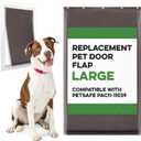 Evergreen Pet Supplies Replacement Dog Door Flap Compatible with PetSafe Freedom PAC11-11039 - Easy-Install Doggy Door Flap - Large, Brown