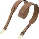 uxcell PU Leather Bag Strap, 41.7"-45.3" Adjustable Crossbody Replacement Straps 1.5" Width for Cross Body Bag, Shoulder Bag (Light Brown, Gold Clasp)