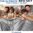 DREAMCARE King Size Sheets Set 4 pcs Cooling Sheets up to 21 Deep Pocket King Sheet Set Hotel Luxury Sheets & Pillowcases Superior Softness 100% Fine Microfiber with Side Pocket Light Gray