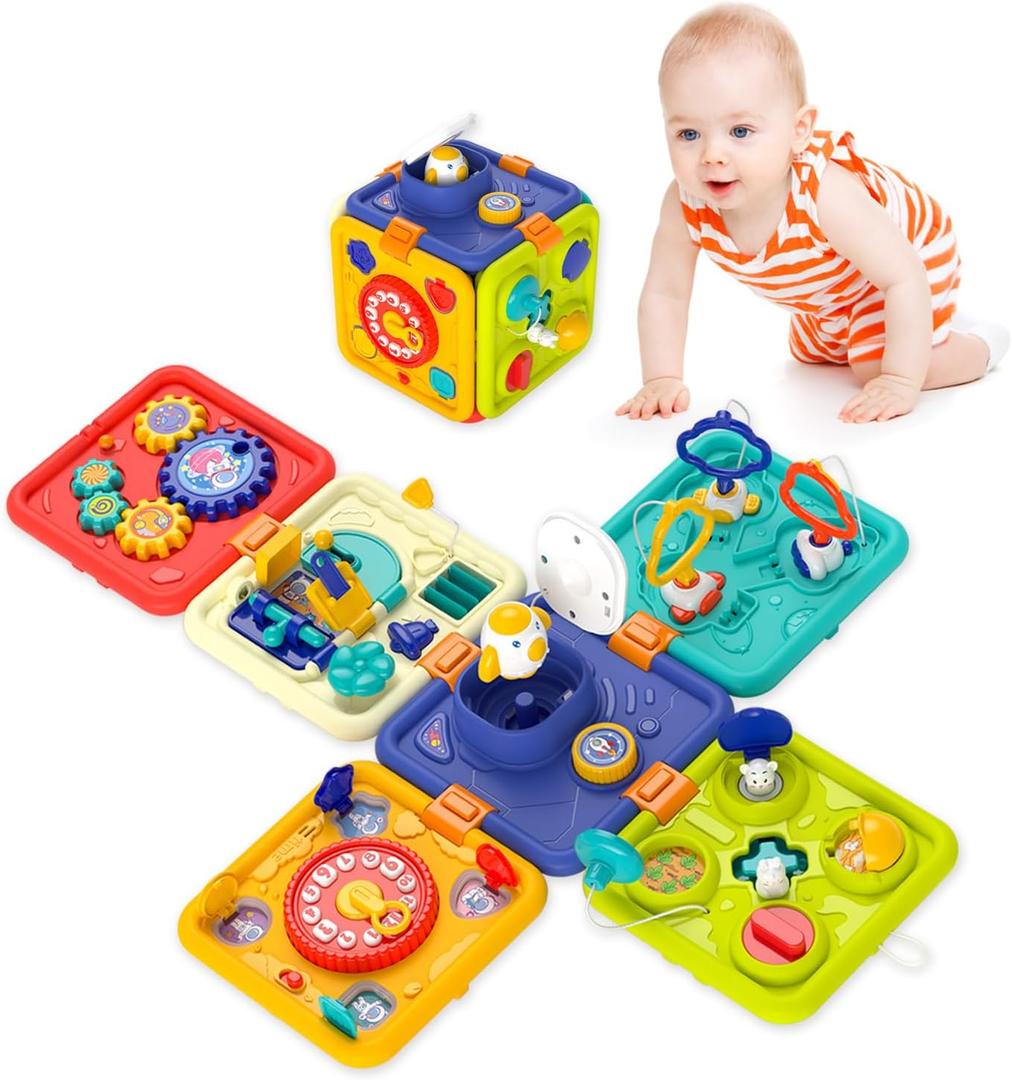 Toys for 1 Year Old Boy, Montessori Busy Board Educational Sensory Toddler Toys, 1 Year Old Boy and Girl Gifts