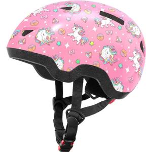 Toddler Bike Helmet for Boys and Girls, Adjustable Kids Helmets from Infant/ Baby to Children, 1/ 2/ 3/ 4/ 5/ 6/ 7/ 8 Years Old (Unicorn, Size S)