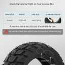 10 Inch 10x2.75-6.5 Off-road Tire Rubber Inner Tube Suitable for Speedway 5 Dualtron 3 Hover-1 Alpha JOYOR S Hiboy Titan PRO Electric Scooter Explosion-Proof Shockproof Super-Grip
