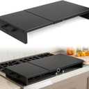 Adjustable Stove Top Cover for Gas Stoves, Electric Ranges & Kitchen Sinks, Extendable Gas Cooktop Burner Covers (15.75" - 28.74"L x 11.81"W x 3.15"H) for Extra Countertop Space, RV Stovetop, Steel