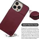 GUERNICA for iPhone 15 Pro Max Wallet Case with RFID Blocking Card Holder for Women Men, Kickstand Shockproof Phone Case for iPhone 15 Pro Max(6.7"),Wine Red