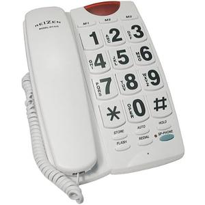 REIZEN Big Button Speaker Phone - White with Black Numbers