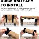 Bunk Bed Ladder Pads 4 Pack - Extra Thick Soft Ladder Covers for Feet Pain Relief, Non-Slip Quilted Padding with Strong Fastener Straps, Ideal for Dorm, Kids Room, RV Ladder (Brown, 10"x10")