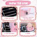 Car Safety Seat for Dolls, Pink Decorative Sofa Seat with Soft Furry Cushion and Headrest for Car Air Vents Decor to Display Doll Toy Ornaments Accessories