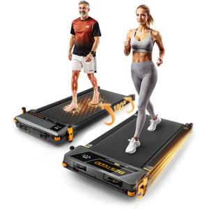 Walking Pad Treadmill, BestGod Incline Under Desk Treadmill 330lbs Capacity, 2.5HP Portable Treadmills for Home, Compact Treadmills Mini Walking Pad, Running Machine with Remote Control