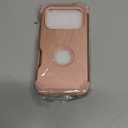 IDweel for iPhone 17 Pro Case with Screen Protector for Women, 3 in 1 Shockproof Slim Fit Hybrid Heavy Duty Hard PC Cover Soft Silicone Bumper Full Body Anti-Fingerprint Case, Rose Gold