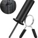 Lasnten 1 Pcs Weight Stack Pin Extender Gym Pin with Spring Clip Collar for 2 Inch Weight Plate Cable Strength Exercise Machine Gym Training Home Fitness Equipment (Black)