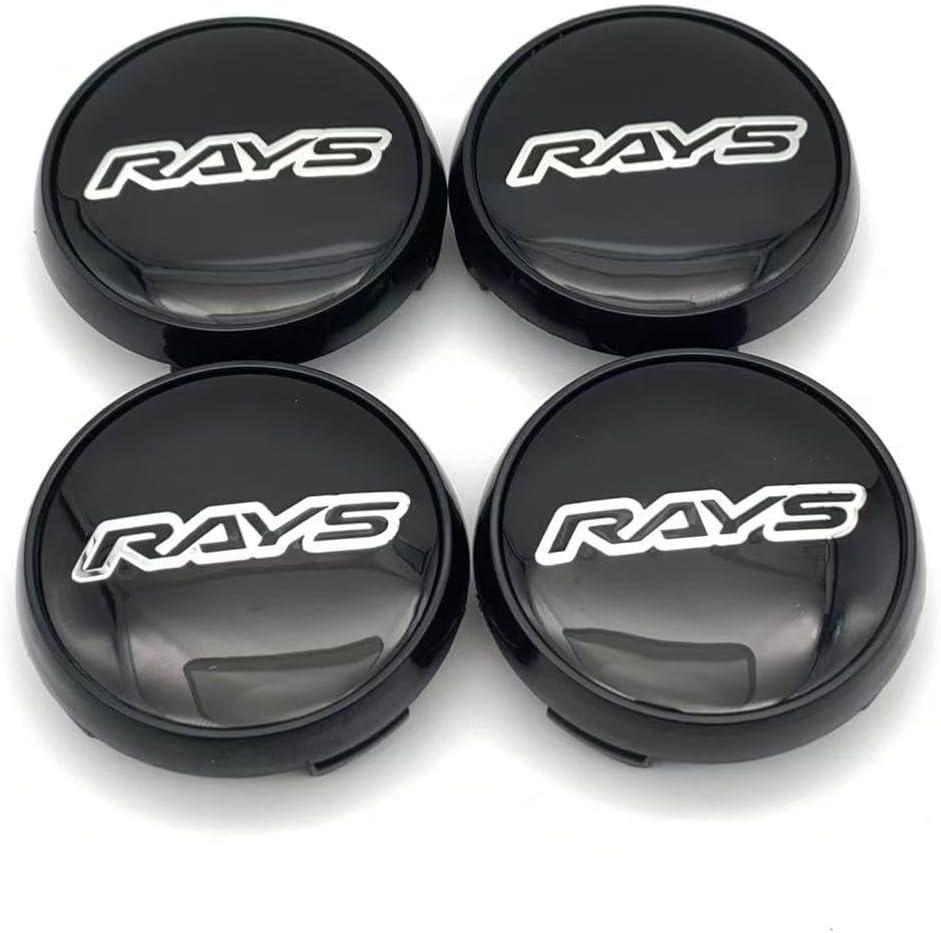 4pcs Car Wheel Hubcaps Wheel Center Cover Fit for Rays TE37 RE30 CE28n Outer Diameter 65mm (2.56 inch), Inner Diameter 60mm (2.36 inch) (Color-D)