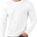 Men's Athletic T Shirts Crew Neck Breathable Quick-Dry Short Sleeve Workout T Shirt for Gym Running Fitness 1&2&5 Pack (White, XXL)