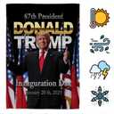 Inauguration Day Trump Won Flag House 2 Pcs Pack Wall Decor Home Patio 47th President Poster Decorations Making America Great Again Patio Banner MAGA Republican Gifts Made in USA