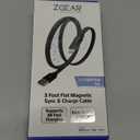 ZGear 3 Foot Flat Magnetic Sync & Charge Cable For Lightning Tip
